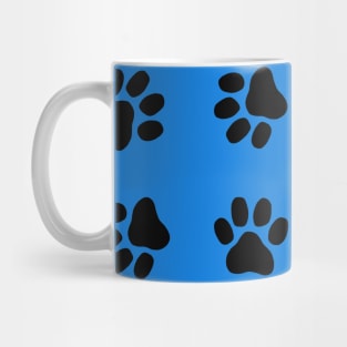 DOG Paw Print Black Mug